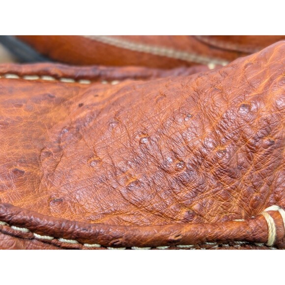 Genuine Ostrich Leather Loafers Men\'s Brown Exotic Slip-On Made In Mexico Sz 12 main image 10